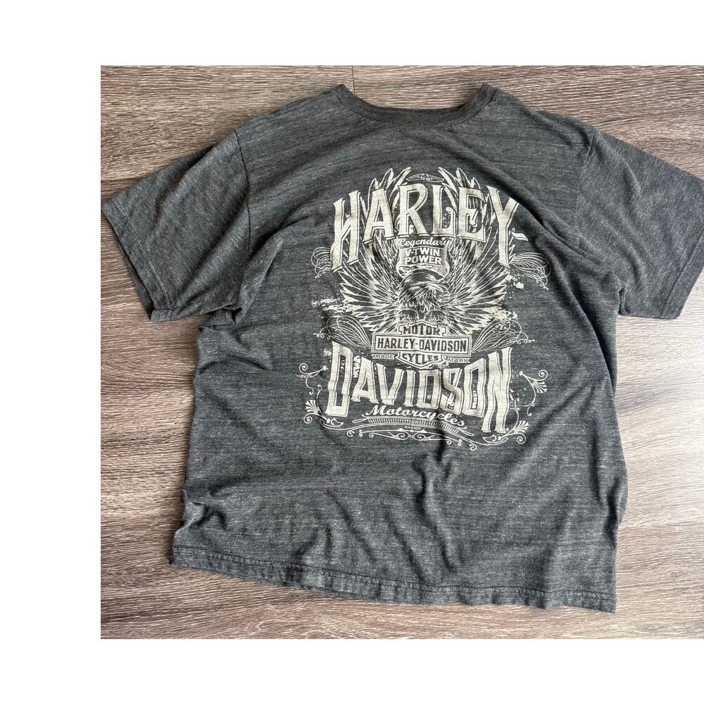 Harley Davidson Motor Company Medium Roswell GA Killer Creek Grunge Casual Tee - Picture 1 of 5